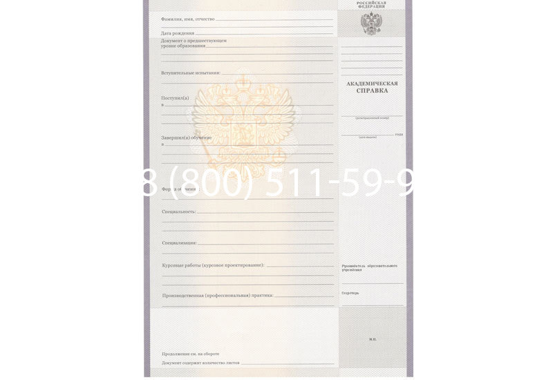 Купить Академическая справка образца 2010-2011 год для колледжа в Салавате Купить Академическая справка образца 2010-2011 год для колледжа в Салавате